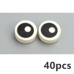 40Pcs Eye Brick 98138 Part 1x1 Tile Round Eyelash Pupile Pattern Printing Creation Smooth Building Blocks Accessory MOC Toys
