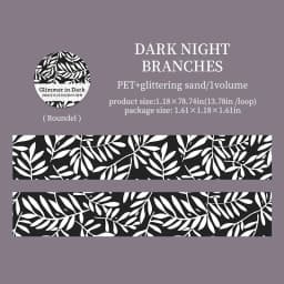 Journal GO 3cmx2m Black and White Plants Leaves Masking Tape for Collage Junk Journal Scrapbooking diy Stationery Dark Style