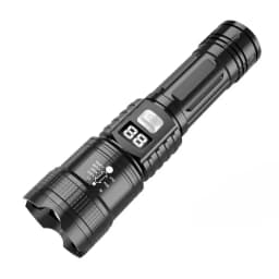 1500000LUM LED Flashlight High Power Type-C Rechargeable Torch Zoomable Light for Outdoor Camping Hiking Lamp Emergency /.'p[