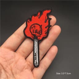 Feeling Good Embroidery Patch for Clothing Punk Iron on Patches Appliques DIY Sewing Clothes Jacket Jeans Home Decoration