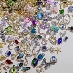 50PCS Mixed Random Metal Snake Butterfly DIY Nail Rhinestone Luxury Japan Various Size Gems Jewelry Decor Manicure Accessories *