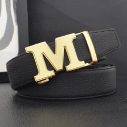 High Quality Designers Letter M White Leather Belt Men Luxury Famous Young Men Cowhide Brand Jeans Relaxed Jeans Mode Man Belt