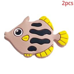 2024 PVC fish series 2pcs lot cute shoe buckle charms accessories decorations for sandals sneaker clog unisex lovers gift drop