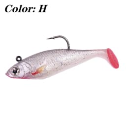 1PCS Silicone Soft Bait 75mm/9.5g Swim Tail Jigging Wobblers Fishing Lure Artificial Spoon Rubber Baits Sea Bass Pike Tackle