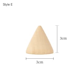 Vintage Natural Unpainted Wood Finger Cone Ring Holder Bague Jewelry Display Stand Organizer Storage Rack Showcase for Exhibit