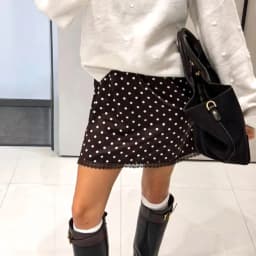 Linad Street Chic Polka Dot Lace Skirts Spriing Vintage Satin Mini Skirt 2026 Fashion High Waist A Line Short Skirts For Woman