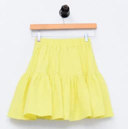 2026 Summer Korean style Ruffles Skirts High street fashion Women Mini Skirt sweet girl cotton linen Skirt black white yellow