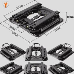Car Seat Turntable 360 Degree Rotating Car Seat Swivel for Commercial Vehicle, Van, RV, Single Person Seat