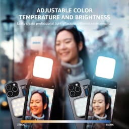 amaran Go Ultra-Compact Built-in Mirrored Mini LED Phone Light Magnetic Mount Versatile Flip Design for Vlog Selfies by Aputure