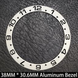 Sloping 38mm * 30.6mm Ceramic/Aluminum Blue Luminous Bezel GMT and Diving Watch Insert Fit for 40mm Watch Case Replacement Watch