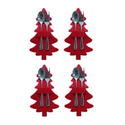 Party Supplies Santa Claus Xmas Tree Snowflake Table Decorations Tableware Organizer Christmas Knife Fork Holder Cutlery Bag