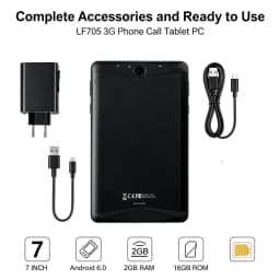 7 INCH 2GB RAM 16GB ROM LF705 3G Phone Call Tablet PC Android 6.0 MTK8735 Quad-Core 2 X Sim Card 1024 X 600 Pixels