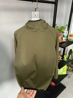 Lightweight Quick-Dry Elastic Men's Hoodie Long Sleeve Sweatshirt Bubble Texture Fabric Autumn Season Basic Style Color