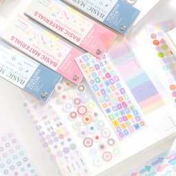 Journal GO 30pcs Colorful Dots Stickers Colored Marks Sticker Paper for Diary Scrapbooking Collage Card Decoration Accessories