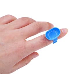 10pcs Dental Mixing Finger Ring Bowl Cup Plastic Silicone Holder Random Color Dappen Dish Prophy Paste Rings Handy Tool