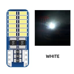 20PCS T10 W5W LED Canbus 3014 24SMD No Error 194 168 T10 LED Car Interior Instrument Light Bulb Lamp 12v Universal White 6000k