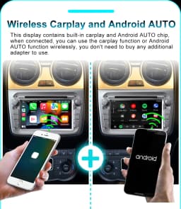 8GB 128GB 7'' Wireless Carplay Android 14 Auto Stereo Car Radio GPS For Alfa Romeo 147 2008-2012 Bluetooth 2 din autoradio Multimedia player Screen WIFI 4G LTE
