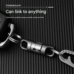 Titanium Alloy 360° Rotatable Keychain Quick Release Buckle Anti Stripping Dog walking Lightwei Buckle Safety With Lock design