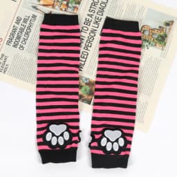 New Cute Cat Claw Half-finger Knitted Gloves Gothic Lolita Arm Cover Arm Warmers Fingerless Punk Long Wristband Y2K Girl Gloves