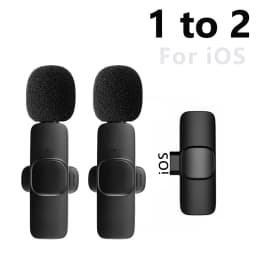 KEBIDU Wireless Lavalier Microphone Portable Audio Video Recording Noise Cancelling Professional Microphone for Live Broadcast