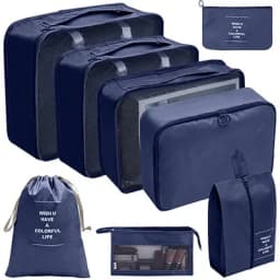 8/9/10/11 Pcs Set Travel Organizer Storage Bags Suitcase Packing Cubes Set Cases Portable Luggage Clothe Shoe Tidy Pouch Folding