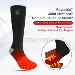 Winter Heating Socks With Battery Box Rechargeable Anti-Cold Men Thermal Heated Foot Warmer Outdoor Camping Ski Sports Wnter