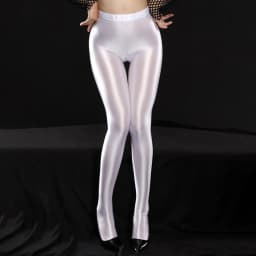 M L XL Plus Size Back Seam Leg Slim Pantyhose Satin Glossy Pencil Pants Women Fitness Yoga Leggings Oil Shiny Party Club Tights