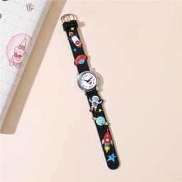 Spaceman Children Watch For 1-15 Years Old Boys Soft Silicone Cartoon Kid Wristwatch Clock