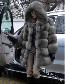 Faux Fox Fur Coats Women Mid Length Jacket Y2k Hooded Coverd Button Long Sleeve Thick Warm Fur Loose Casual 2025 Autumn Winter