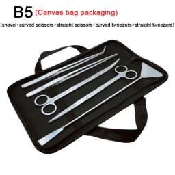 Aquarium Tools Set Scissor Tweezers Plants Wave Scissors Grass Stainless Cleaning Tools Fish Tank Shovels Aquarium Accessories
