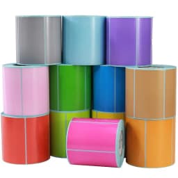 Sticker 20*20 mm 1500 Pcs / Roll 2 Rows Thermal Label Supermarket Label Logistics Label Direct Print