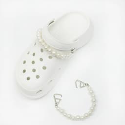 Single piece chain shoes charms plastic pearl Macaron Accessories for clogs shoe Decorations man kids gifts