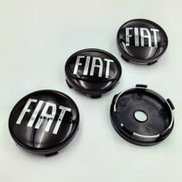 4pcs 60mm fiat logo Car Wheel Center Cap Hub Covers Badge Styling Accessories Silver Or Black Compatible with FIAT