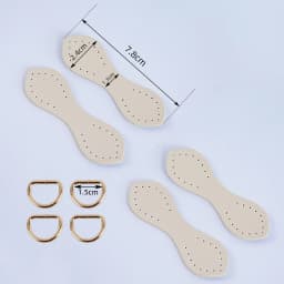 2pcs 4pcs Hand-Stitched DIY Buckle D Genuine Cowhide Leather Bag Straps Clip Connectors Hook Clasp Replacements
