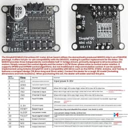 2804 Outer Rotor BLDC Motor Kit with AS5600 Magnetic Encoder SimpleFOCmini Driver Board