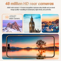 K-Touch Mobile Phones A17 Pro Max Android 15 Cell Phone 7.3 Inch Smartphone 16+48MP Camera 5G Dual Card Dual Standby 7800mAh Global Version Cellphones