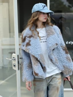 Lamb Fur Jacket Short Thickened Eco-friendly Leather Short Coat Casual Style Warmth for Winter Women's Fashion Outerwear