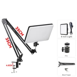 LED Video Light Dimmable Photography Continuous Lighting Adjustable Tripod Stand Portable Fill Light for Photo Studio Shooting