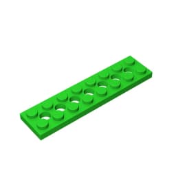 Gobricks GDS-699 Technical, Plate 2 x 8 with 7 Holes compatible with lego 3738 pieces of children's toys Building Blocks