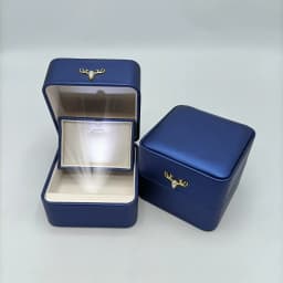 Custom LOGO PU Leather LED Jewelry Box Creative Deer Buckle Proposal Ring Pendant Case Paired Ring Jewelry Packaging Box Gift