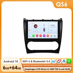 9" Hizpo 2Din Android Auto Car Radio for Mercedes Benz C-Class CLK W203 W209 S203 A209 W168 GPS DSP 4G CarPlay Snapdragon 6115