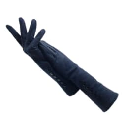 Gloves winter ladies gloves suede long 35CM arm suede fashion suede touch screen thick black gray beige dark blue brown light gr