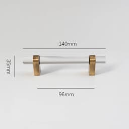 Smoky Gray Acrylic+Brass for Furniture Handles and Knobs Kitchen Doors Cabinet Drawer T Bar Funiture Wardrobe Appliance Handle