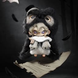 Genuine Moonin Covered Night Series Blind Box Cute Plush Pendant Desktop Figurine Doll Bag Charm Mystery Box Trendy Toys Gifts