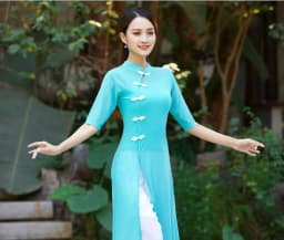 Red National Dance Costume Mesh Outfit Performance Practice Uniform White Net Shirt Square Dancing Traditional Costume Women