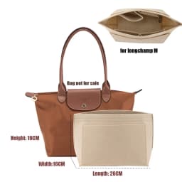 Felt Bag Insert for Longchamp S bag Orderly Storage Organizer Bag Inner Storage Bag Three-dimensional Support Bag Accessories