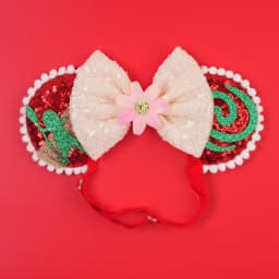 Mouse Ears Adjustable Headband Cartoon Sequin Bows Headband Birthday Party Christmas Princess Cosplay Costume For Women Adult