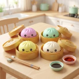 New 9 Styles Glitter Dumpling Glitter Dumpling Squishy with Box Dumplings Sensory Squeeze Toy for Stress Relief