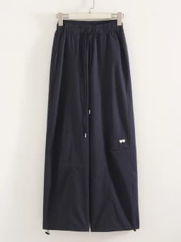 Blue Straight Pants For Women Elastic Wiast Jogger Quick-dry Sweatpants Baggy Embroidery Trousers Ladies Wide Leg Sport Pants
