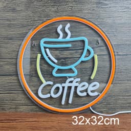 Coffee Neon Sign Custom Coffee Cup LED Neon Light Dimmerable USB Powered Decor Bar Cafe Restaurant Party Window Hanging Gift